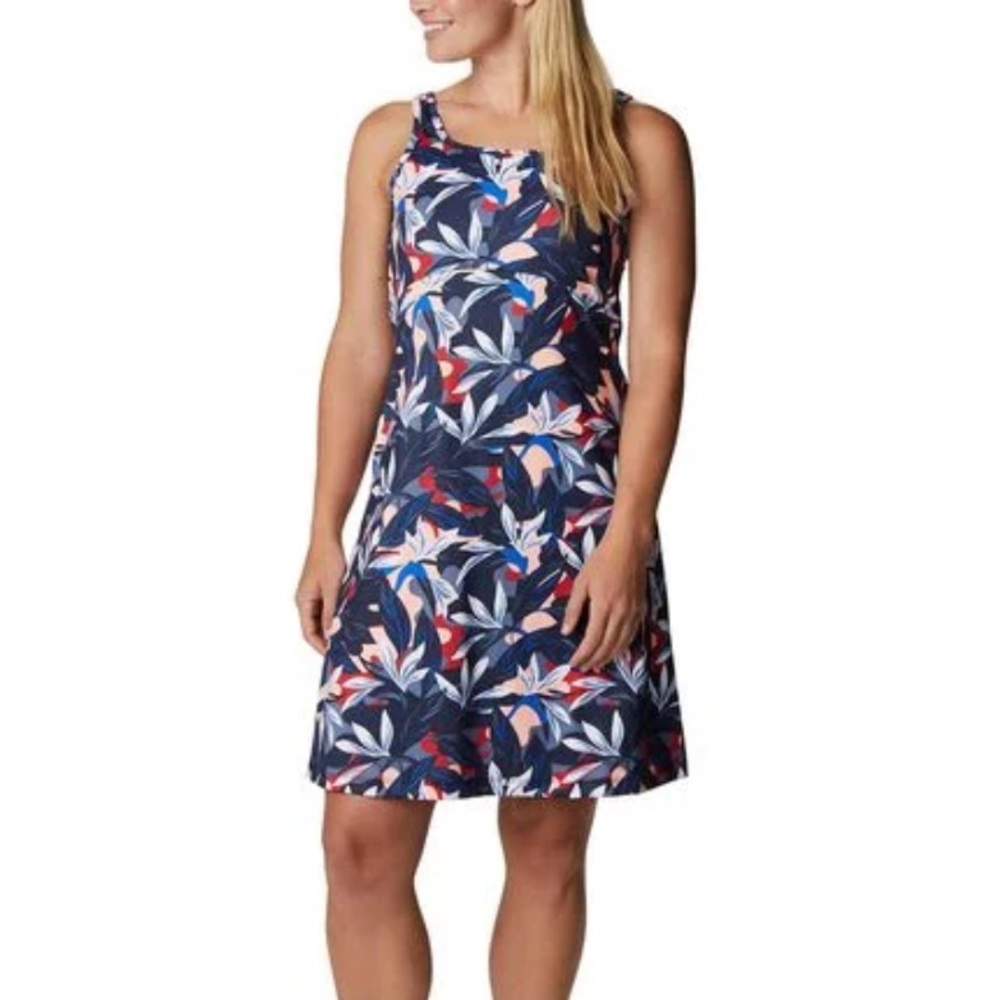 Columbia PFG Womens Navy Blue Freezer III Active Dress Plus Sz 1X - FW5039